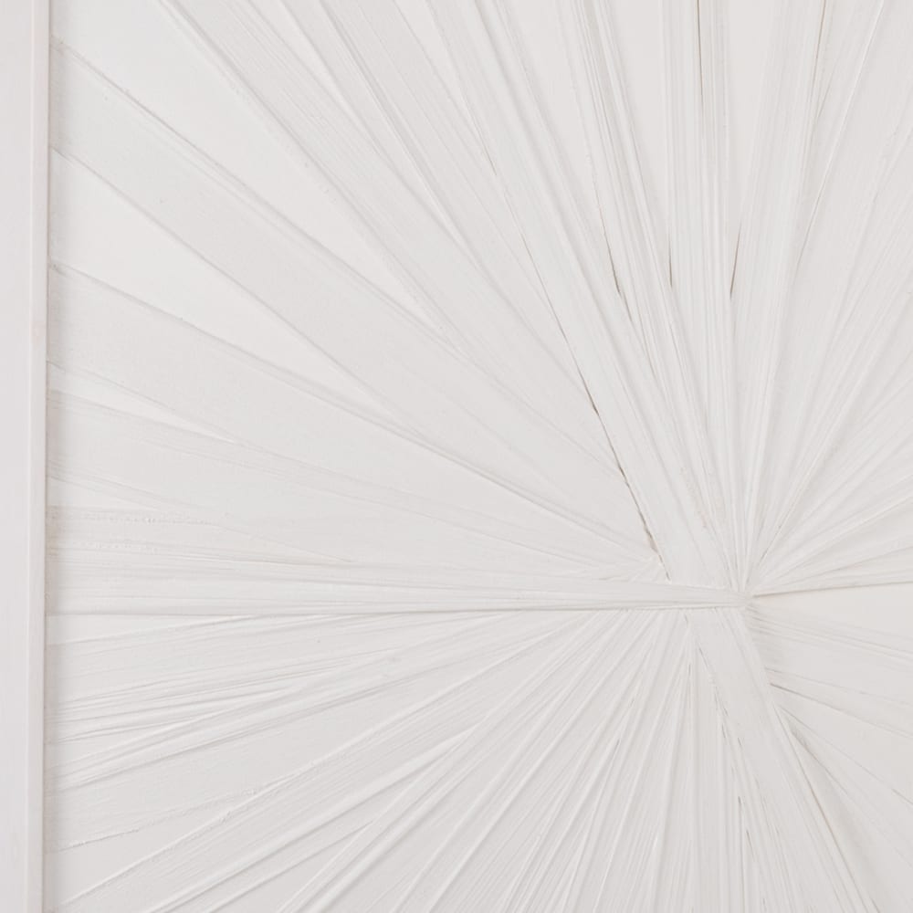 Toile peinte en relief blanche, 70x90 cm