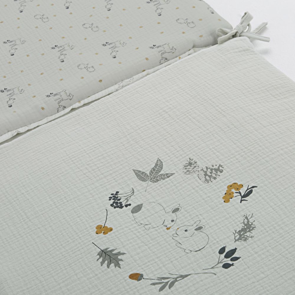 Tour de lit bébé en gaze de coton bio multicolore imprimé (Maisons du Monde) - Image 1