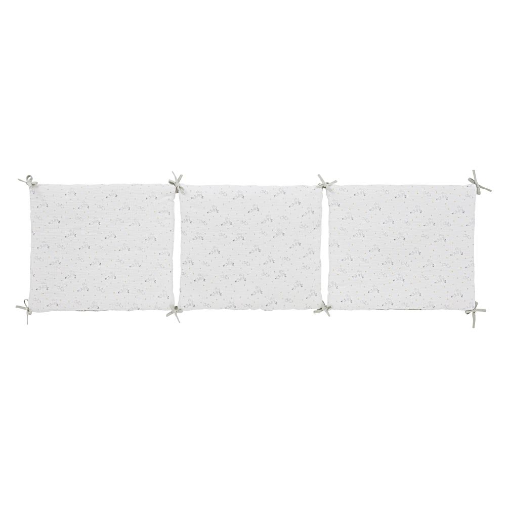 Tour de lit bébé en gaze de coton bio multicolore imprimé (Maisons du Monde) - Image 2