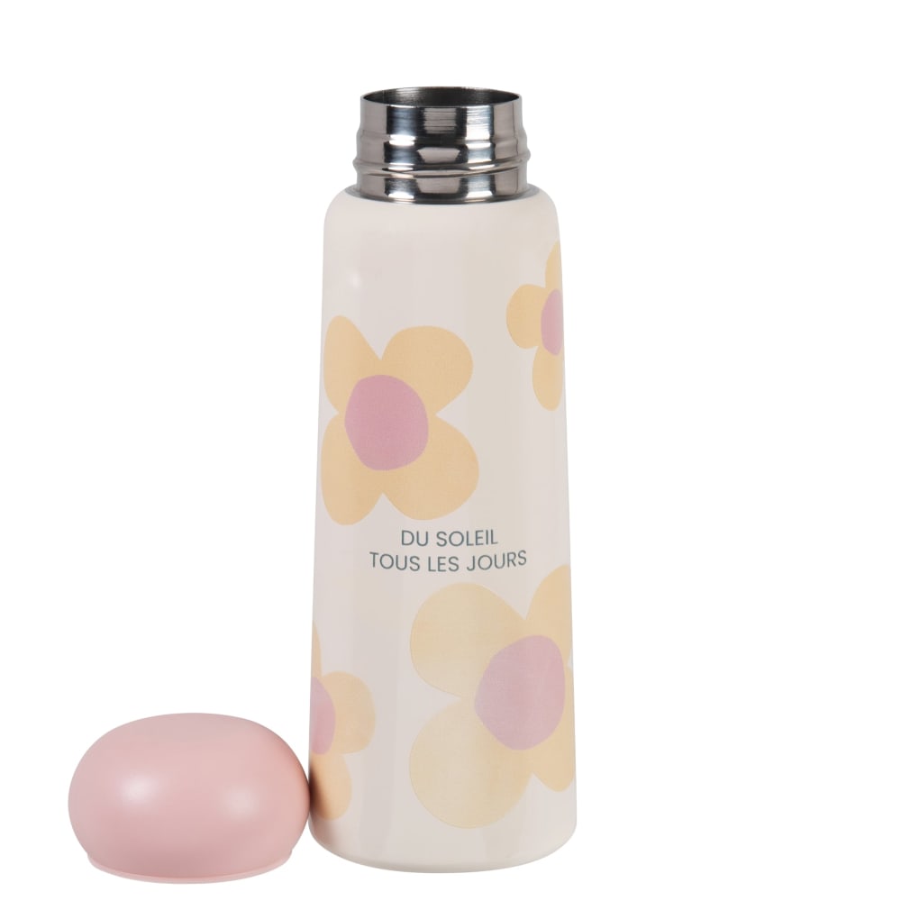 Trinkflasche mit Retro-Blumenmuster aus Edelstahl, 500 ml -