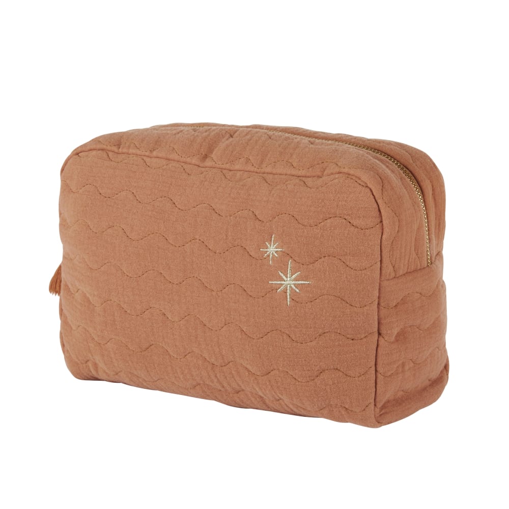 Trousse da bagno per neonato terracotta trapuntata - Maisons du