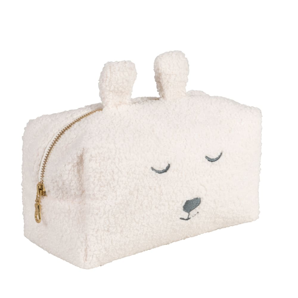 Trousse de toilette bébé ours à bouclettes blanches - Maisons du Monde