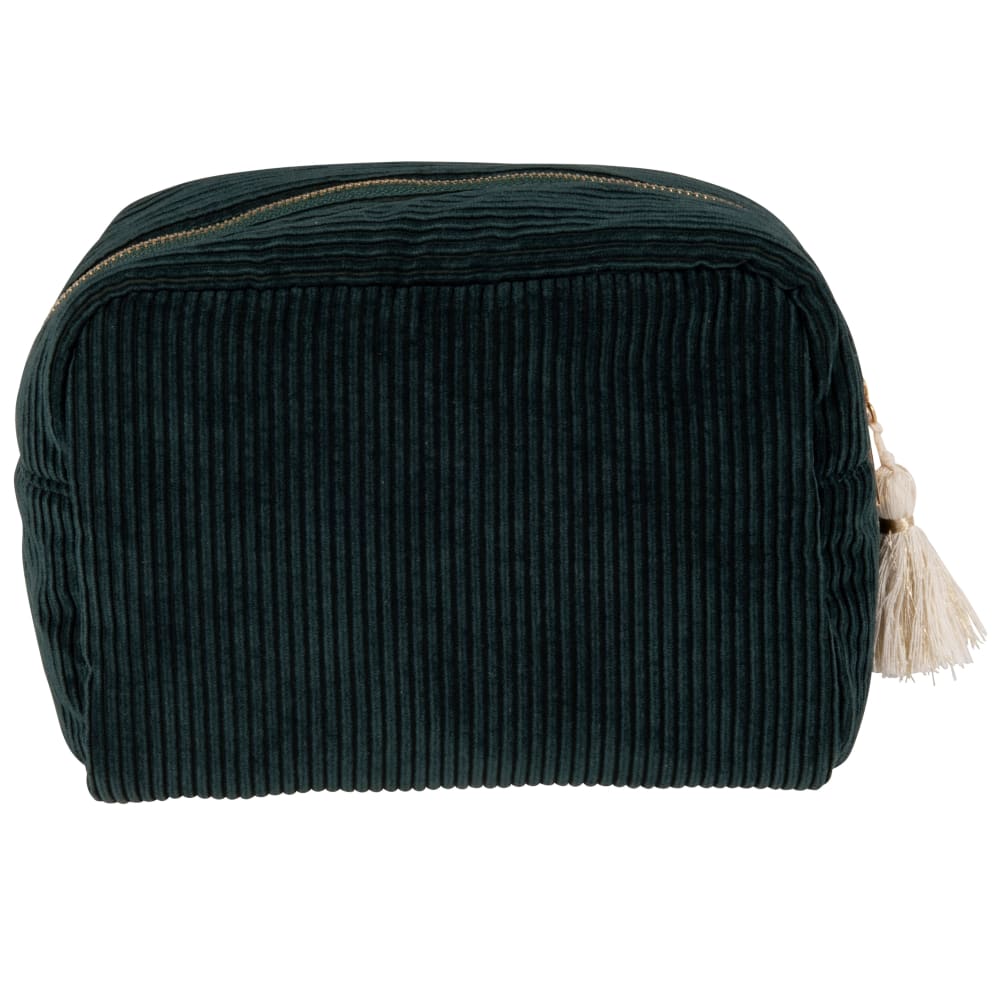 Trousse en velours côtelé vert et broderie dorée L23 — vue 4