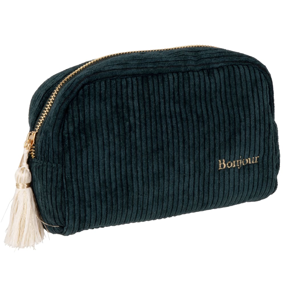 Trousse en velours côtelé vert L18 — vue 3