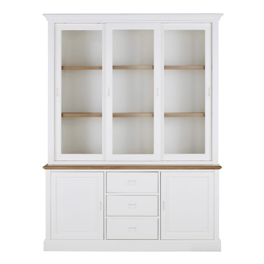 Vaisselier 3 portes blanc L159