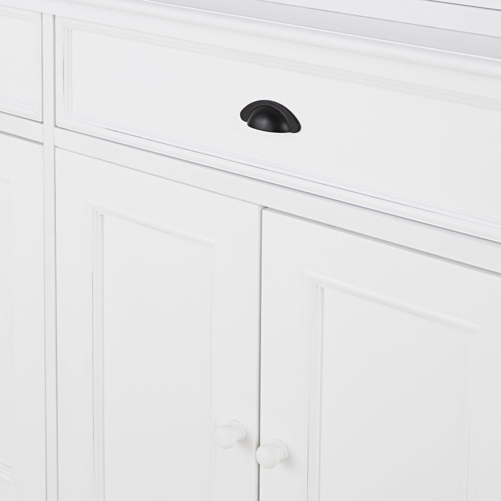 Vaisselier 6 portes 2 tiroirs blanc L127 — vue 4