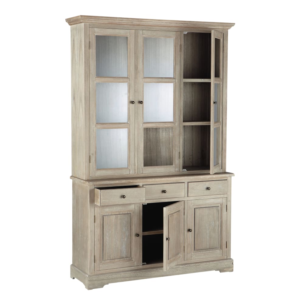 Vaisselier 6 portes 3 tiroirs en paulownia L123 - Maisons du Monde