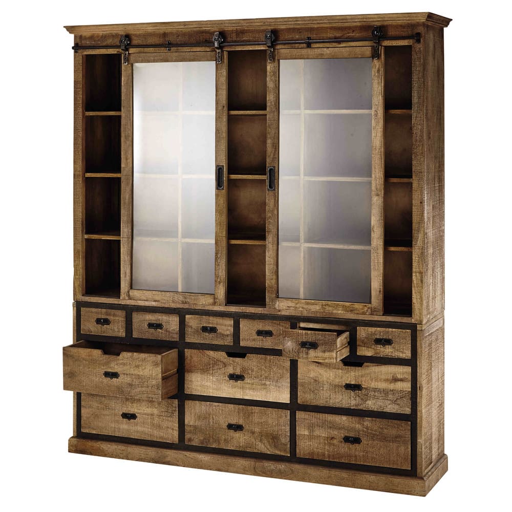 Vaisselier en manguier massif L93 - Maisons du Monde