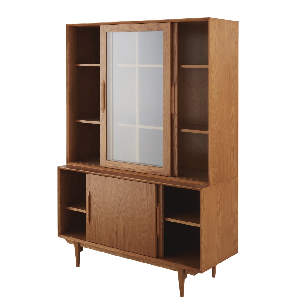 Vaisselier vintage 2 portes coulissantes L120