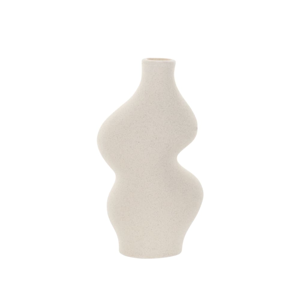 Vase destructuré en grès beige H16
