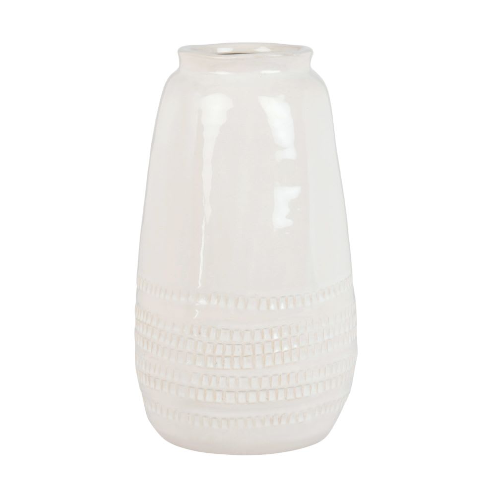 Vase en grès blanc H29