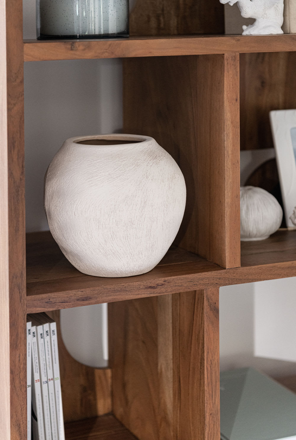 Vase en grès écru H20