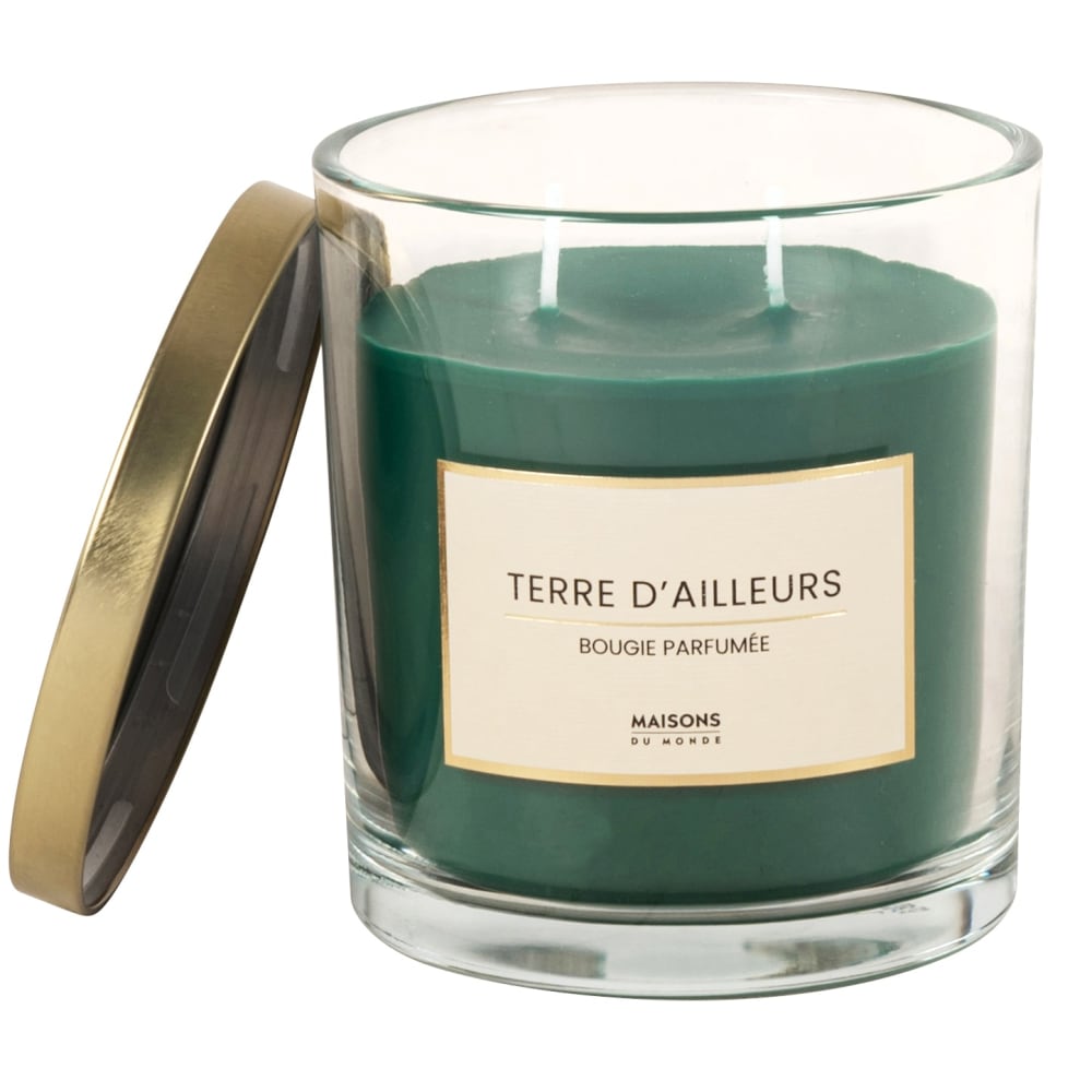 Vela perfumada azul pato en tarro de vidrio 10x11 cm - Maisons du Monde