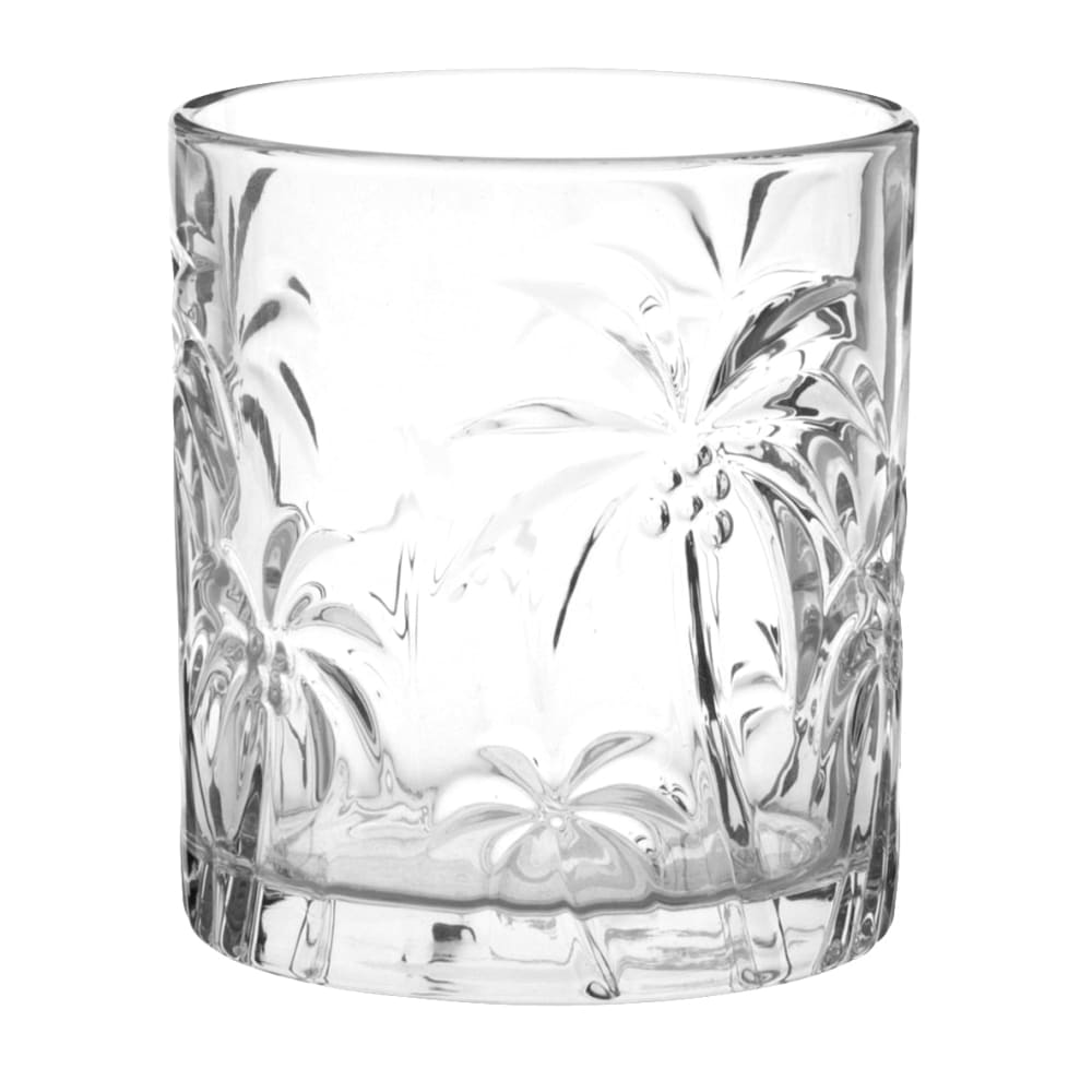 Verre à cocktail en verre gravé motifs palmiers