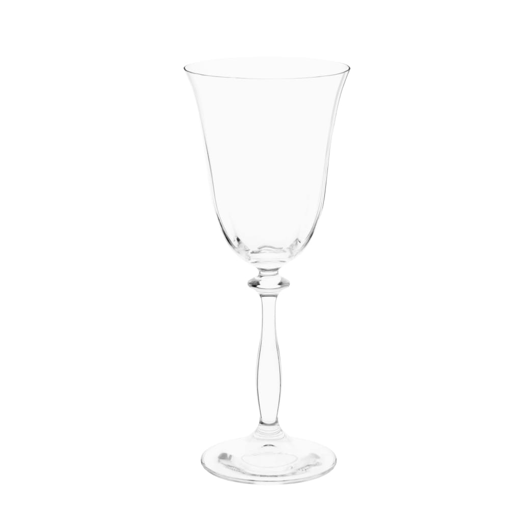 Verre à pied corolle en verre transparent