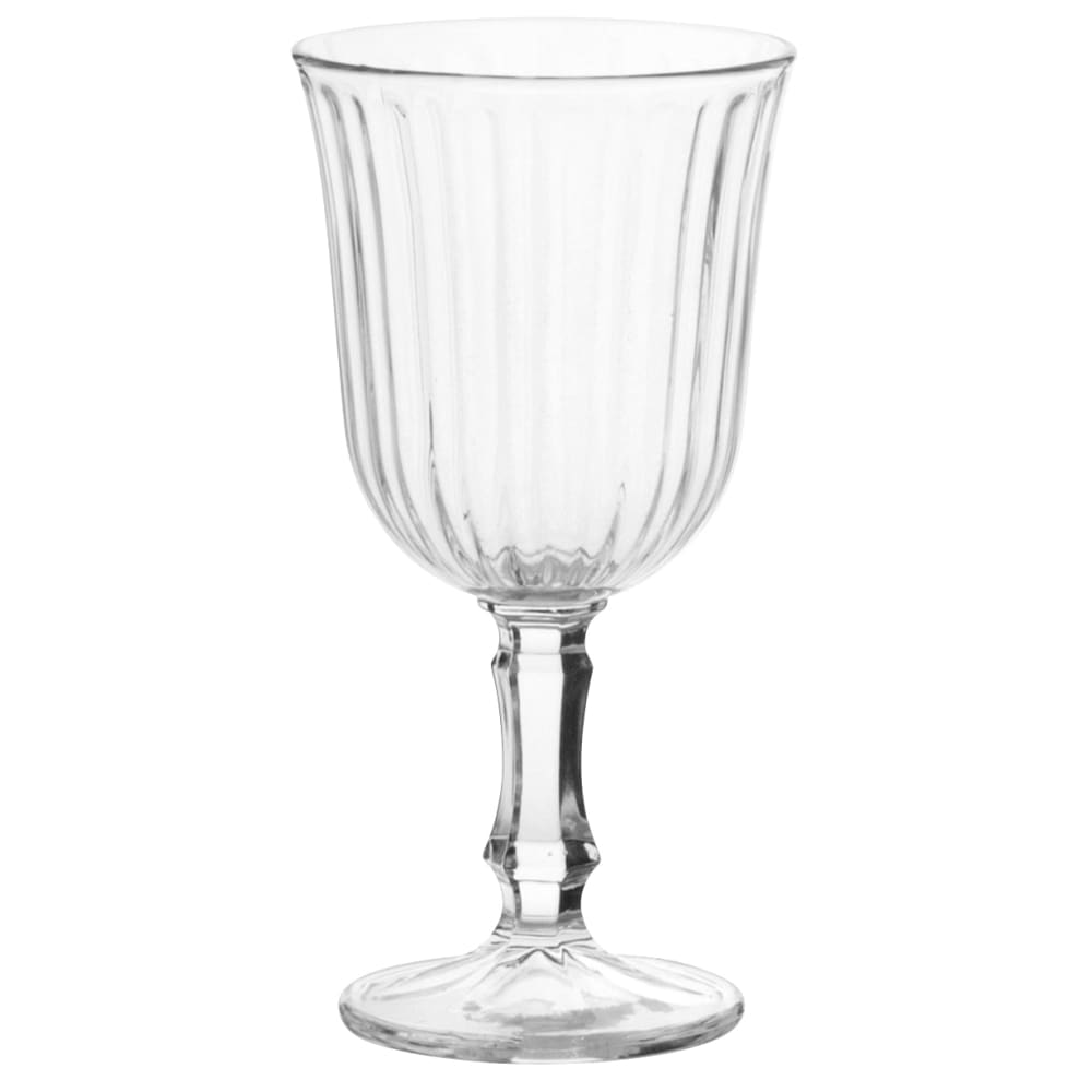 Verre à vin en verre strié transparent Verre à vin en verre strié transparent