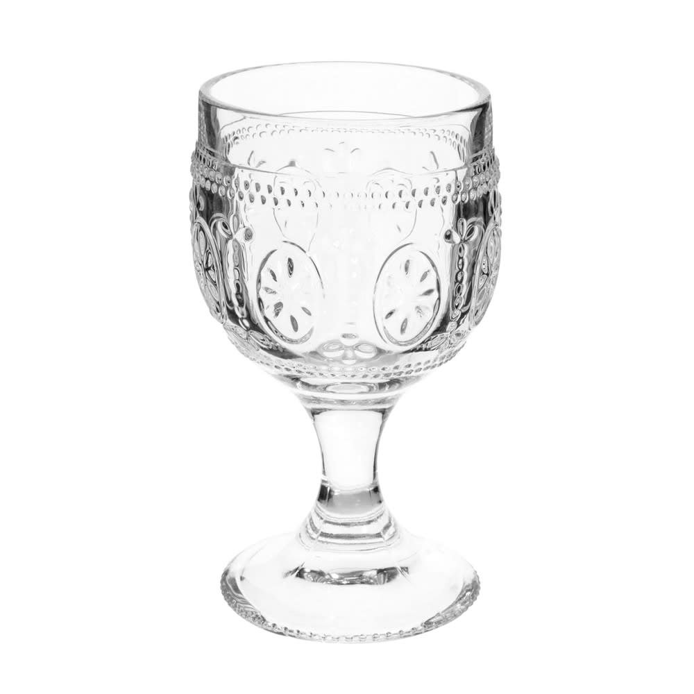 Verre en verre motif floral transparent