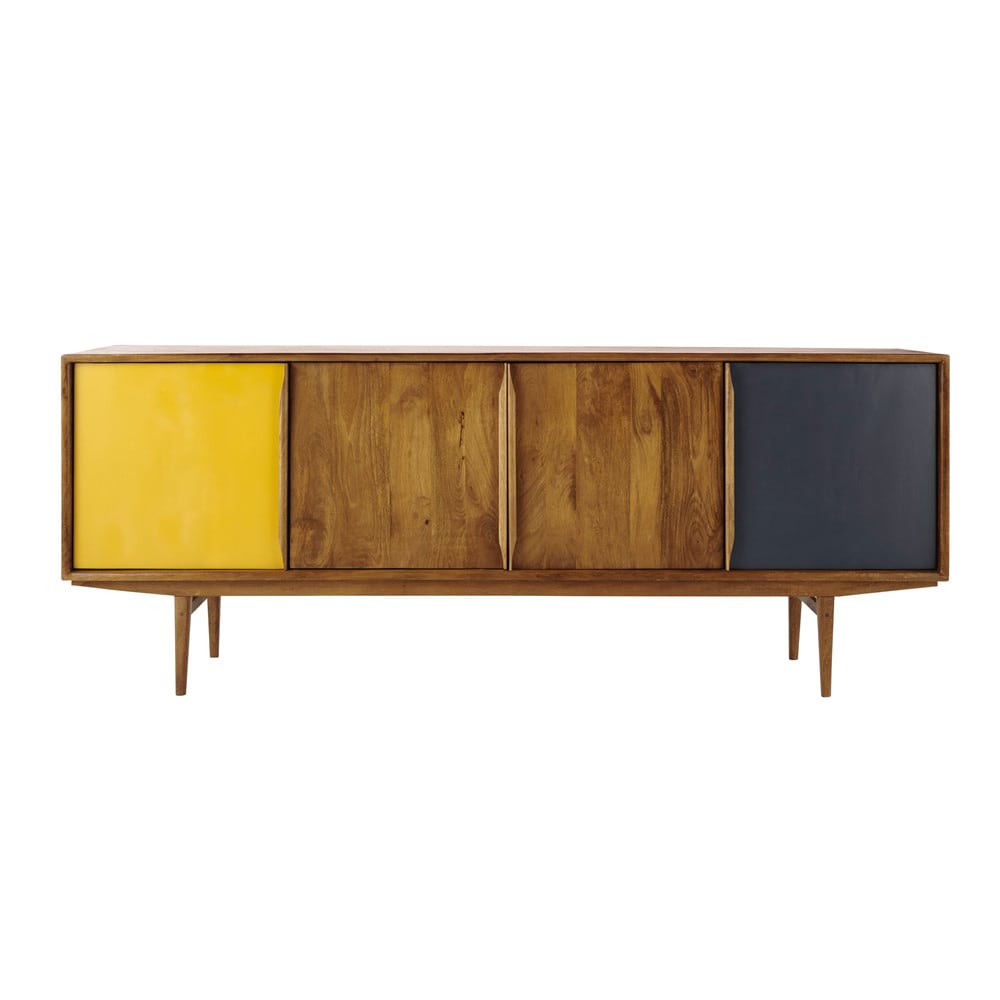Vintage dressoir met 4 mangohouten deuren, 220 cm - Maisons Du Monde