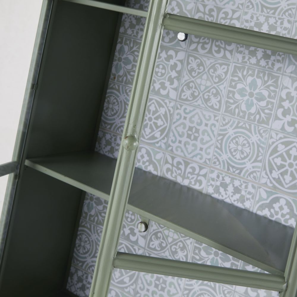 Vitrine 2 portes en acier vert clair — vue 4