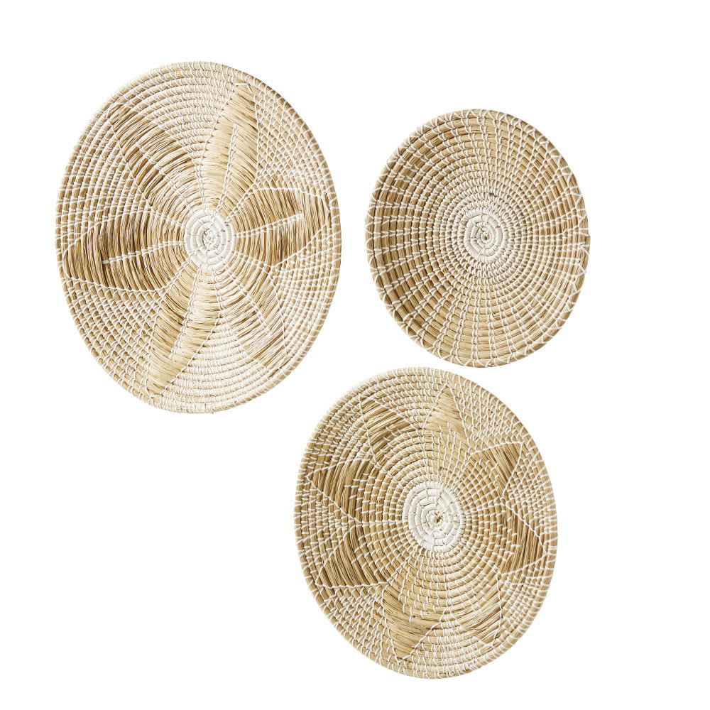 Wanddecoraties van zeegras (3 stuks) - Maisons Du Monde