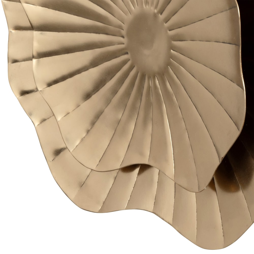 Wanddeko Blume aus goldenem Metall 39x39cm - Maisons Du Monde