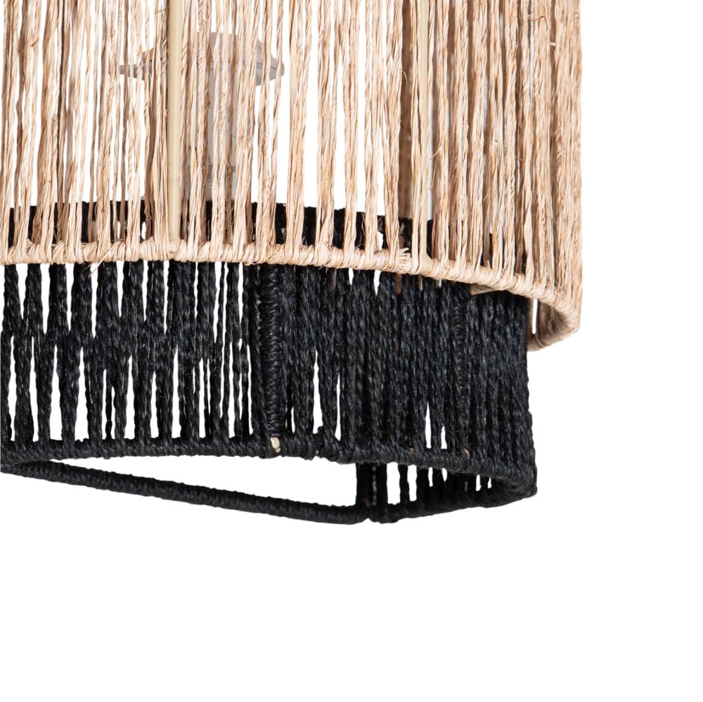 Wandleuchte aus beiger und schwarzer Jute - Maisons Du Monde