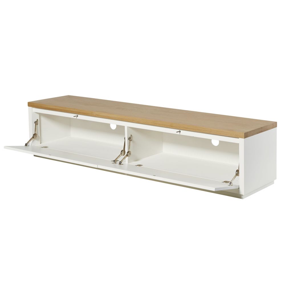 Weißer 2-türiger TV-Ständer L180 - Maisons Du Monde