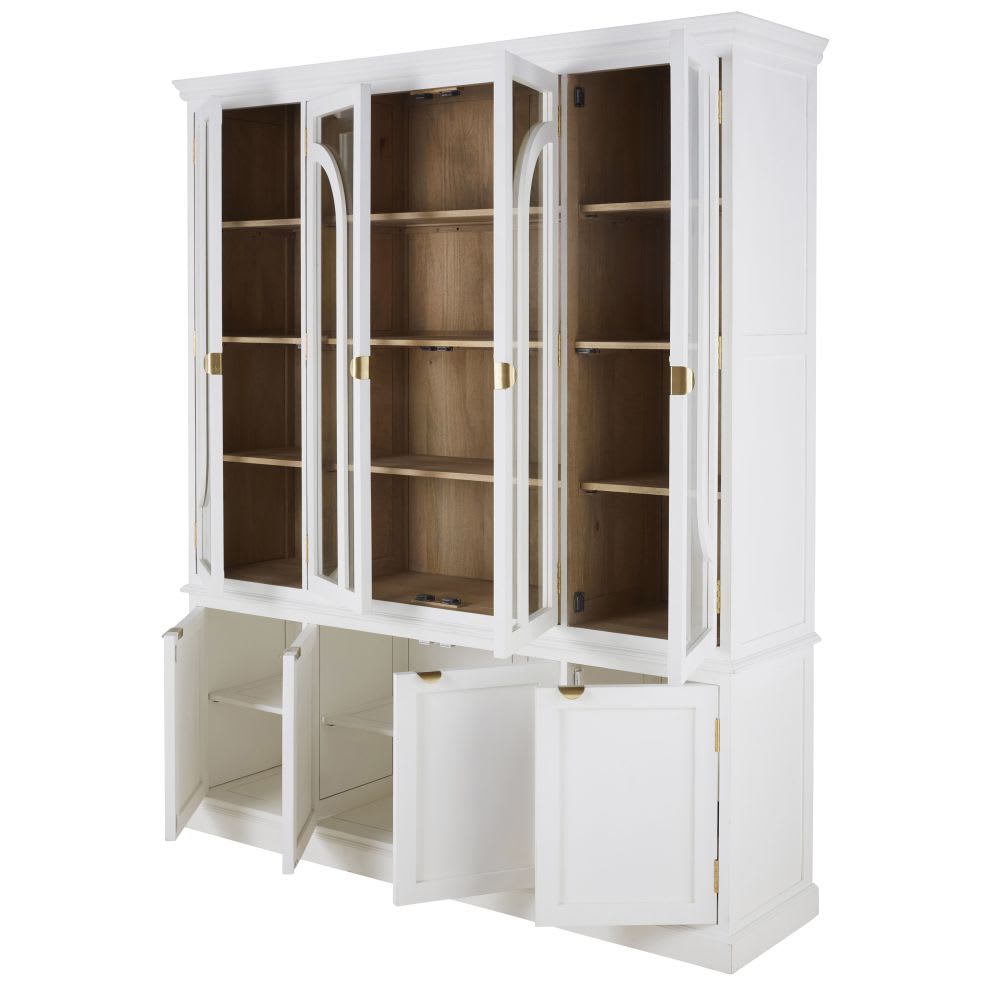 Weißes 8-türiges Bücherregal, 180 cm breit - Maisons Du Monde