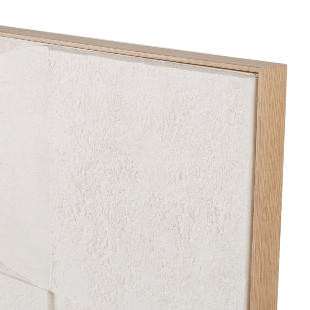 Wit geschilderd canvas, 110x110 cm - Maisons Du Monde