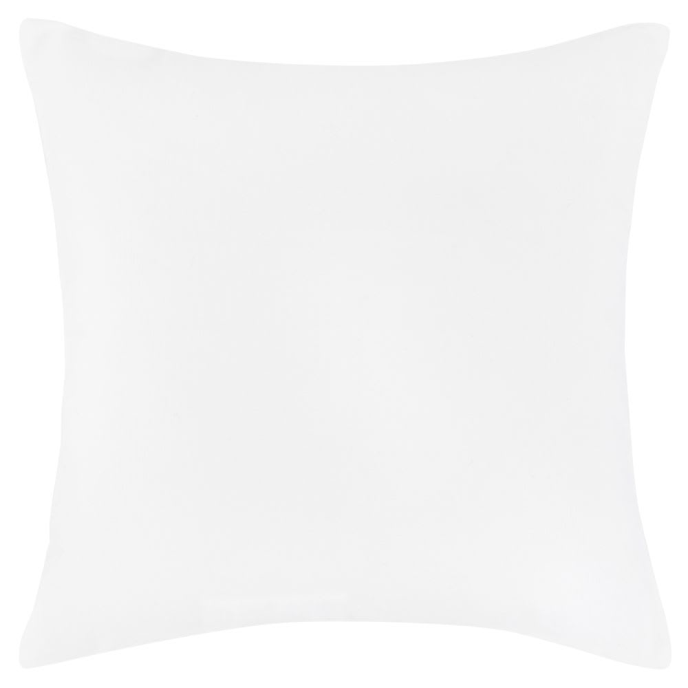 Witte en goudkleurige canvas kussenhoes 40 x 40 cm - Maisons Du Monde