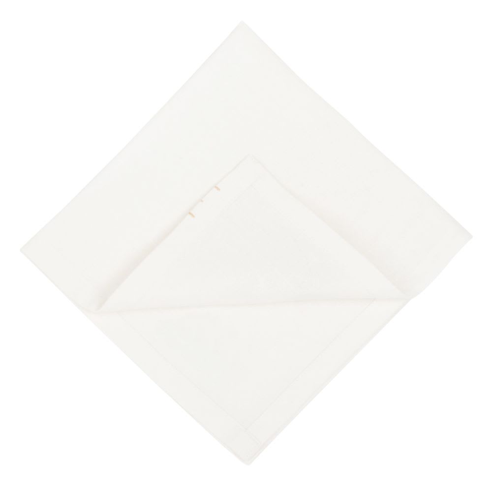 Witte katoenen servetten met goudkleurige palmmotieven 40x40 (x4)