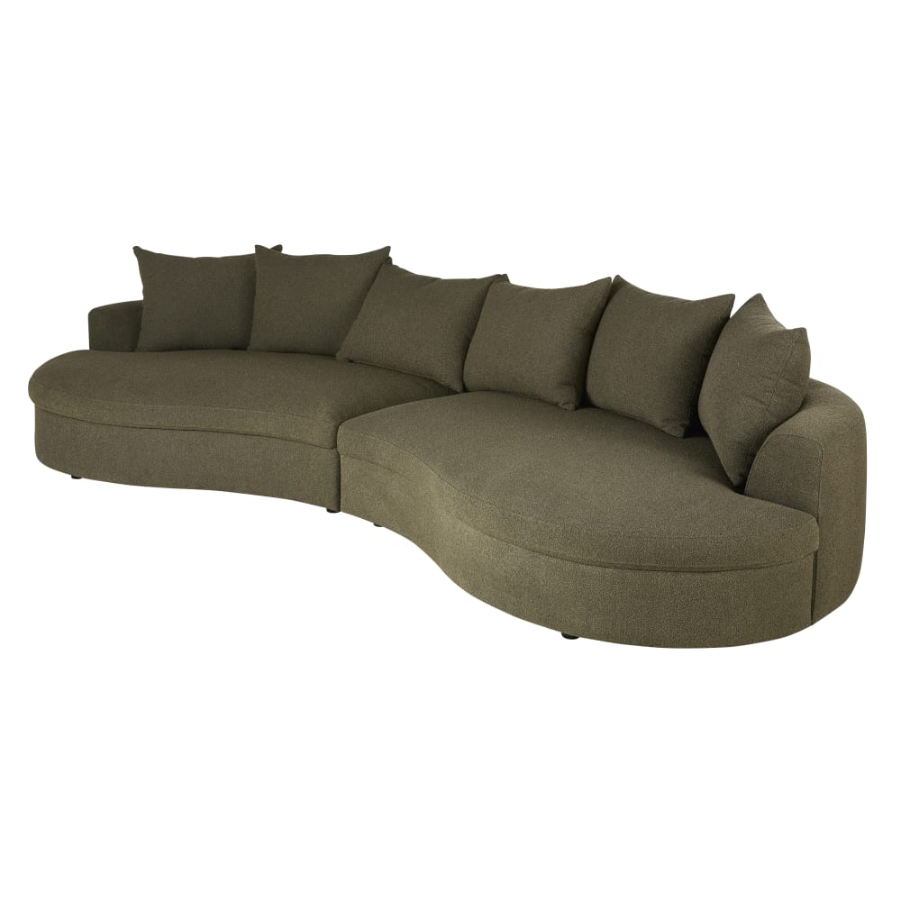 XL Sofa für 6-7 Personen mit Stoffbezug, khaki - Maisons Du Monde