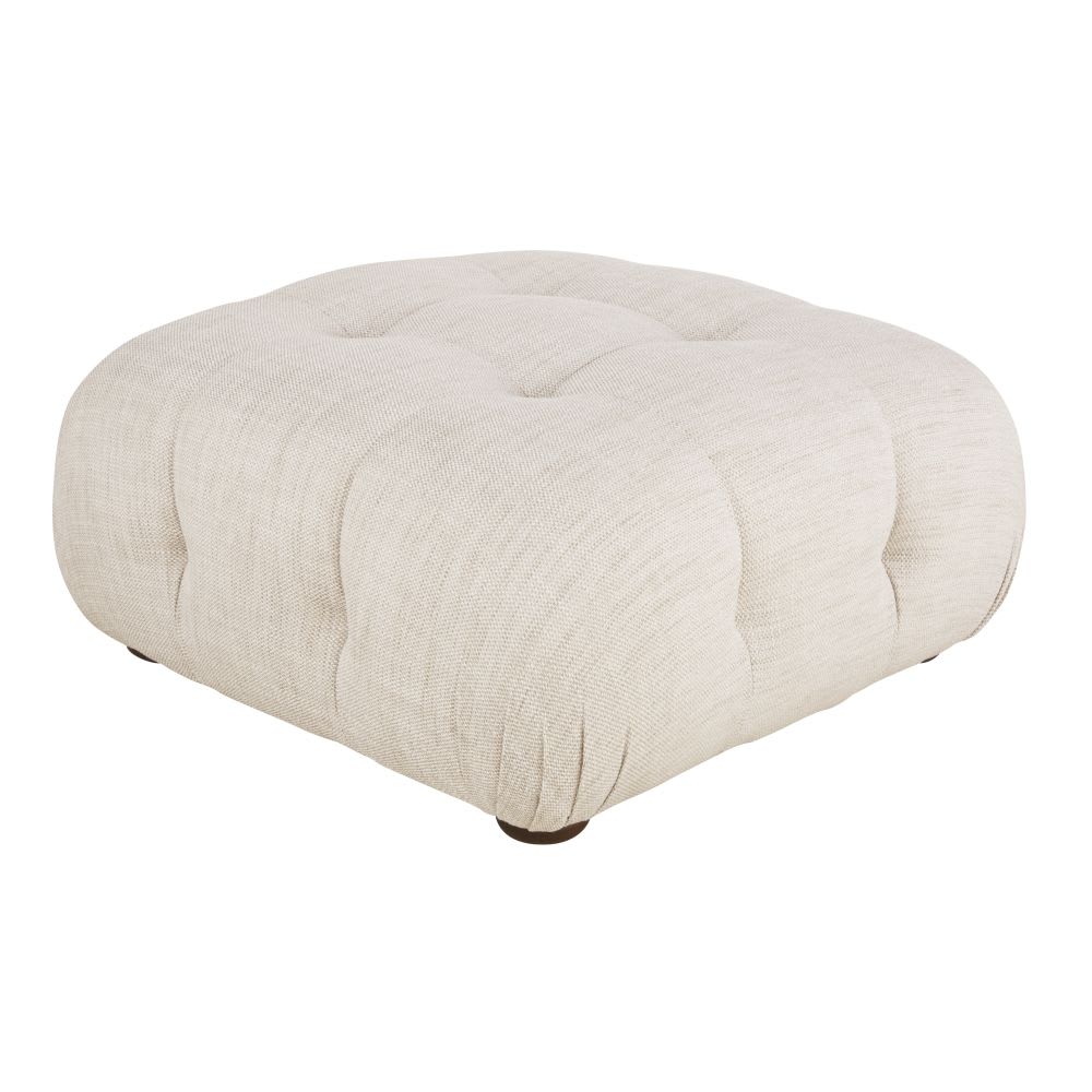 Zandbeige poef voor modulaire zetel - Maisons Du Monde