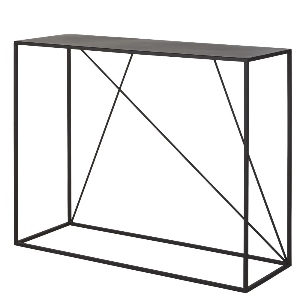 zwarte ijzeren console - Maisons Du Monde