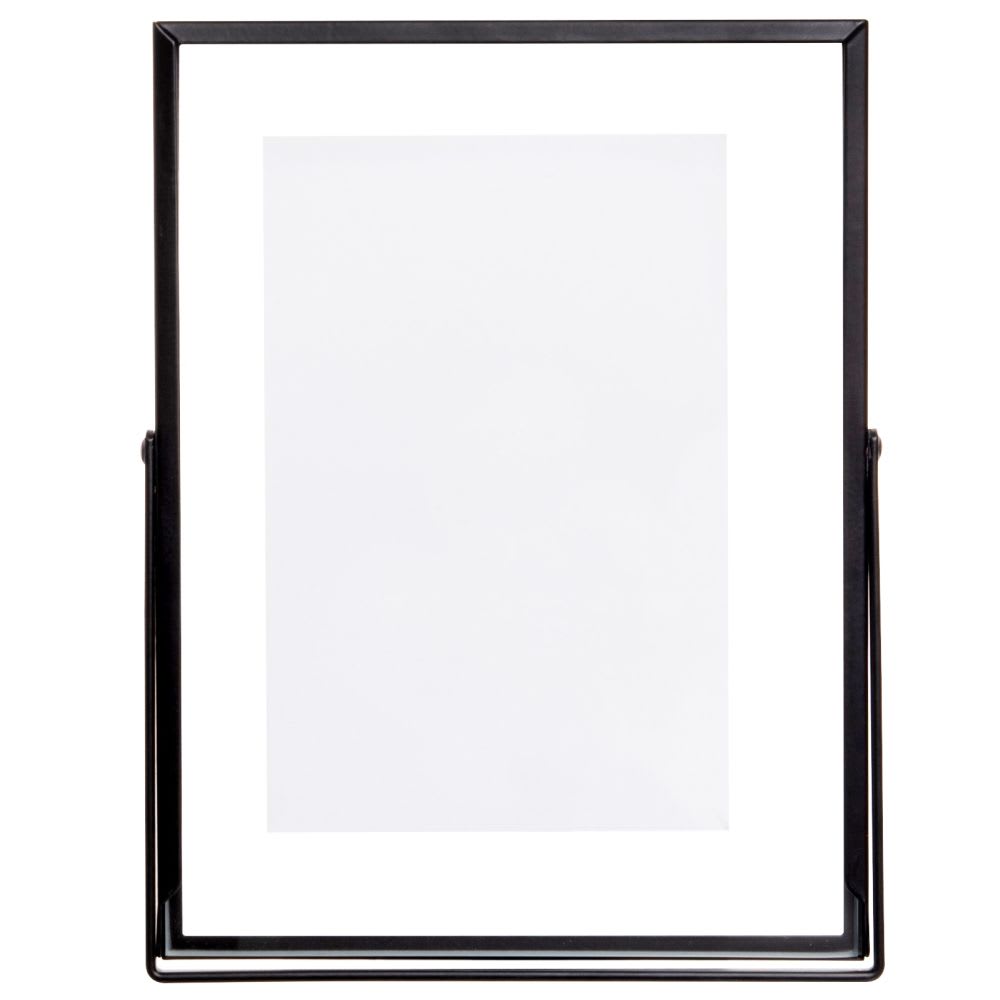 Zwarte stalen fotolijst, formaat 10x15 cm - Maisons Du Monde