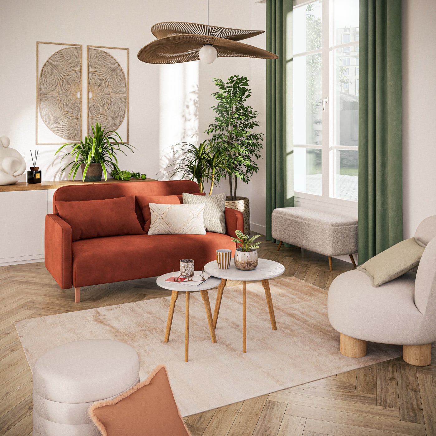 canape-clic-clac-velours-orange-nia