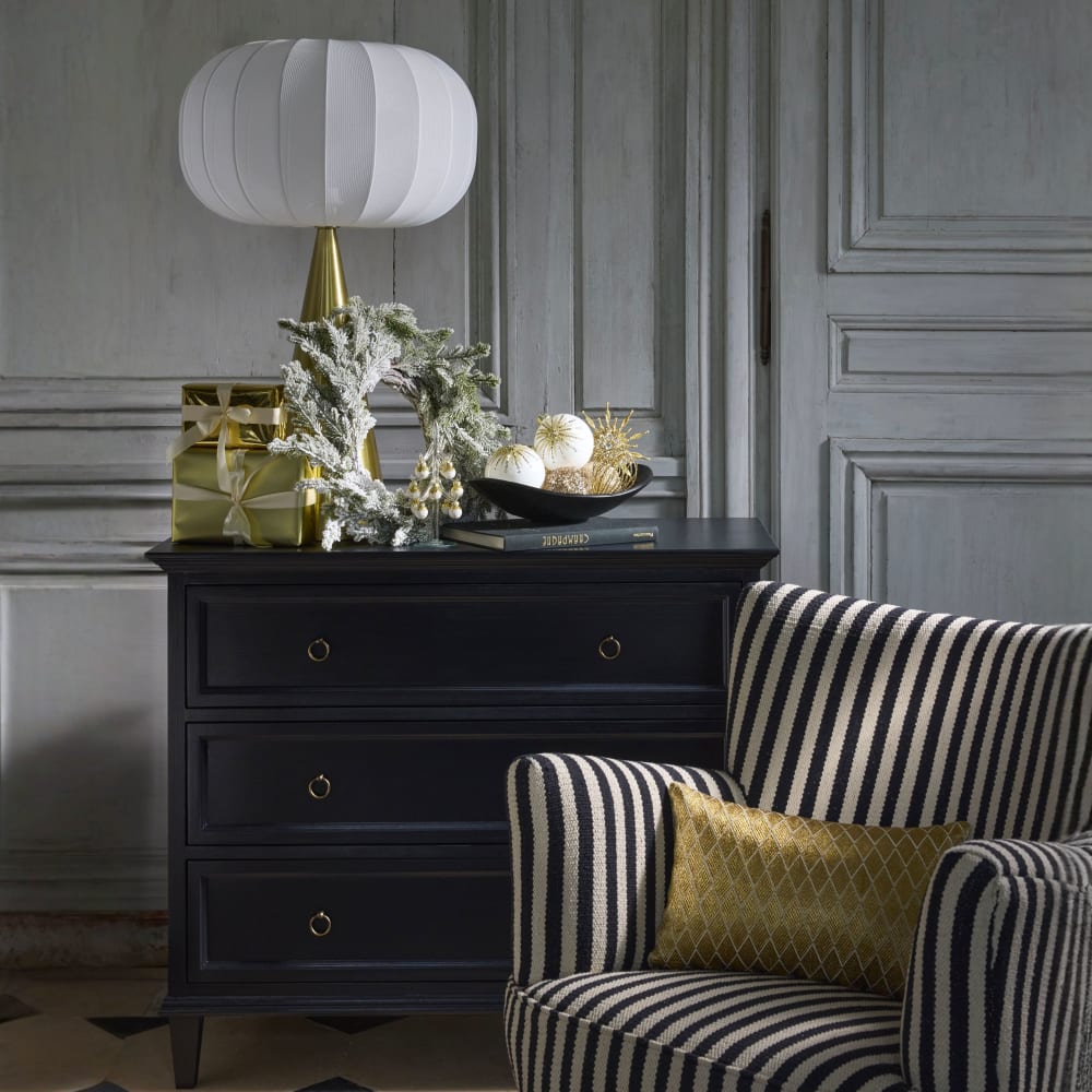 Commode Essential Cassie 3 Tiroirs Noir H 60 Cm - Meuble Rangement Plastique Robuste Fabriqué En Italie