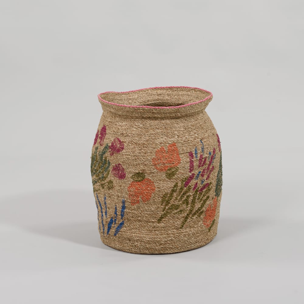 Panier de rangement en jonc de mer fait main pour plantes et fleurs Panier de rangement en jonc de mer fait main pour plantes et fleurs