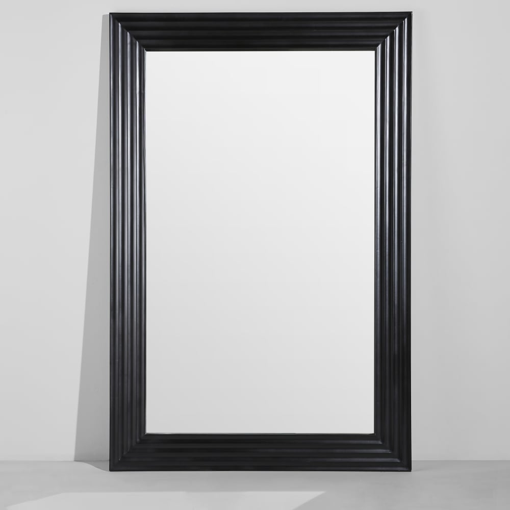 Großer rechteckiger schwarzer Spiegel, 120 x 180 cm Jabari