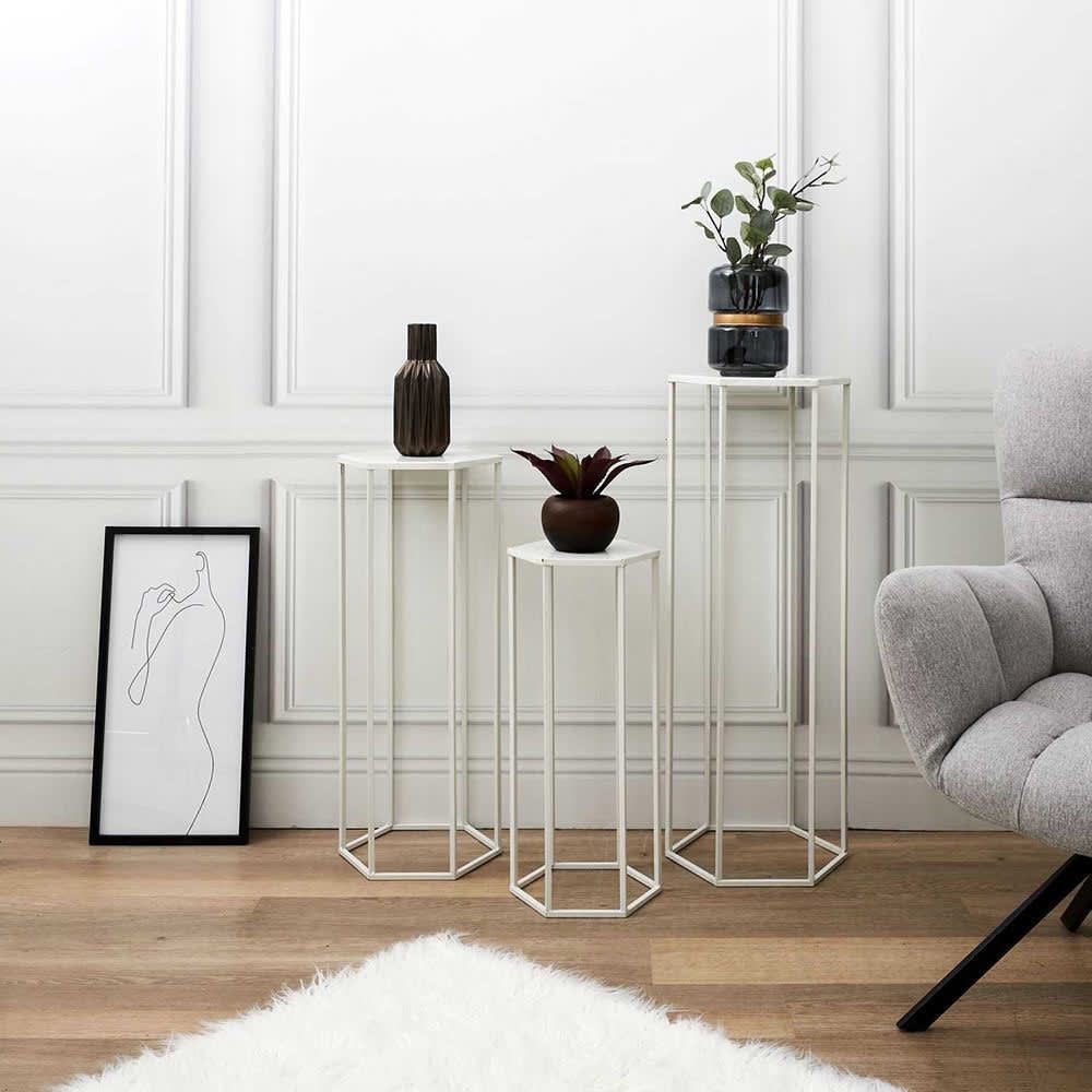 Lot de 2 Tables Gigognes Rondin 40cm Naturel