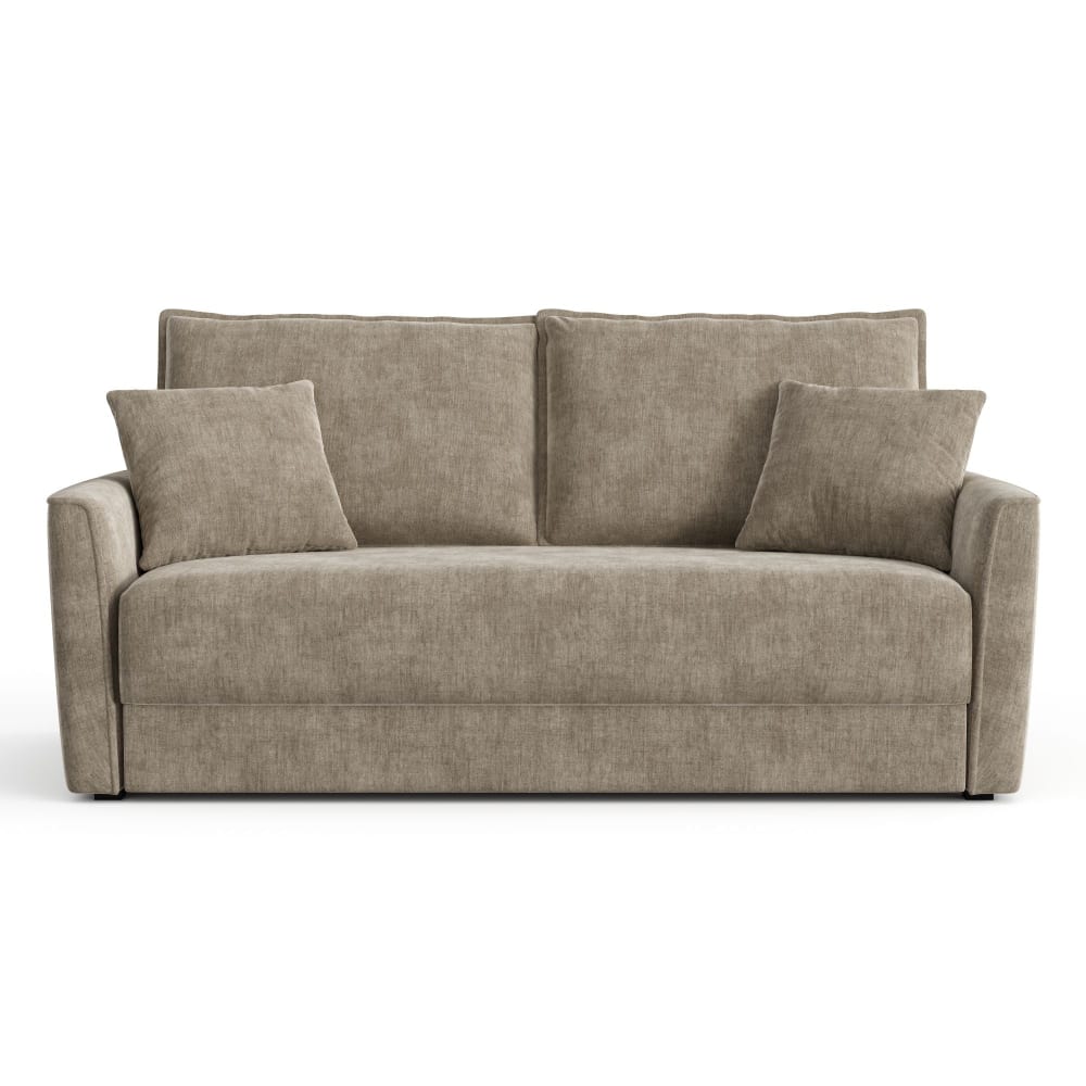 Canapé Clic-clac luca - 180 X 79 X 76 Cm - 3 Places - Gris Clair