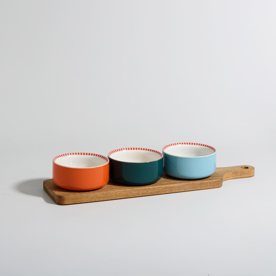 Strova Vassoio In Bambù Da 30 Cm Con Ciotola In Ceramica – 4 Scomparti Per Antipasti - 4