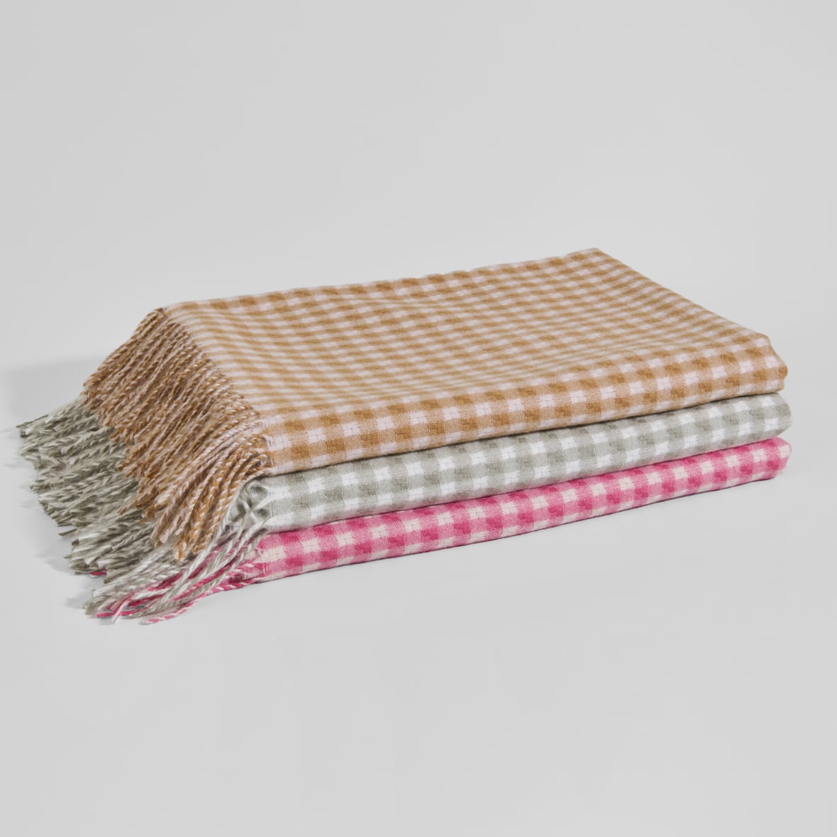 Plaid vichy Evie vert et blanc, collection British Cottage Maisons du Monde