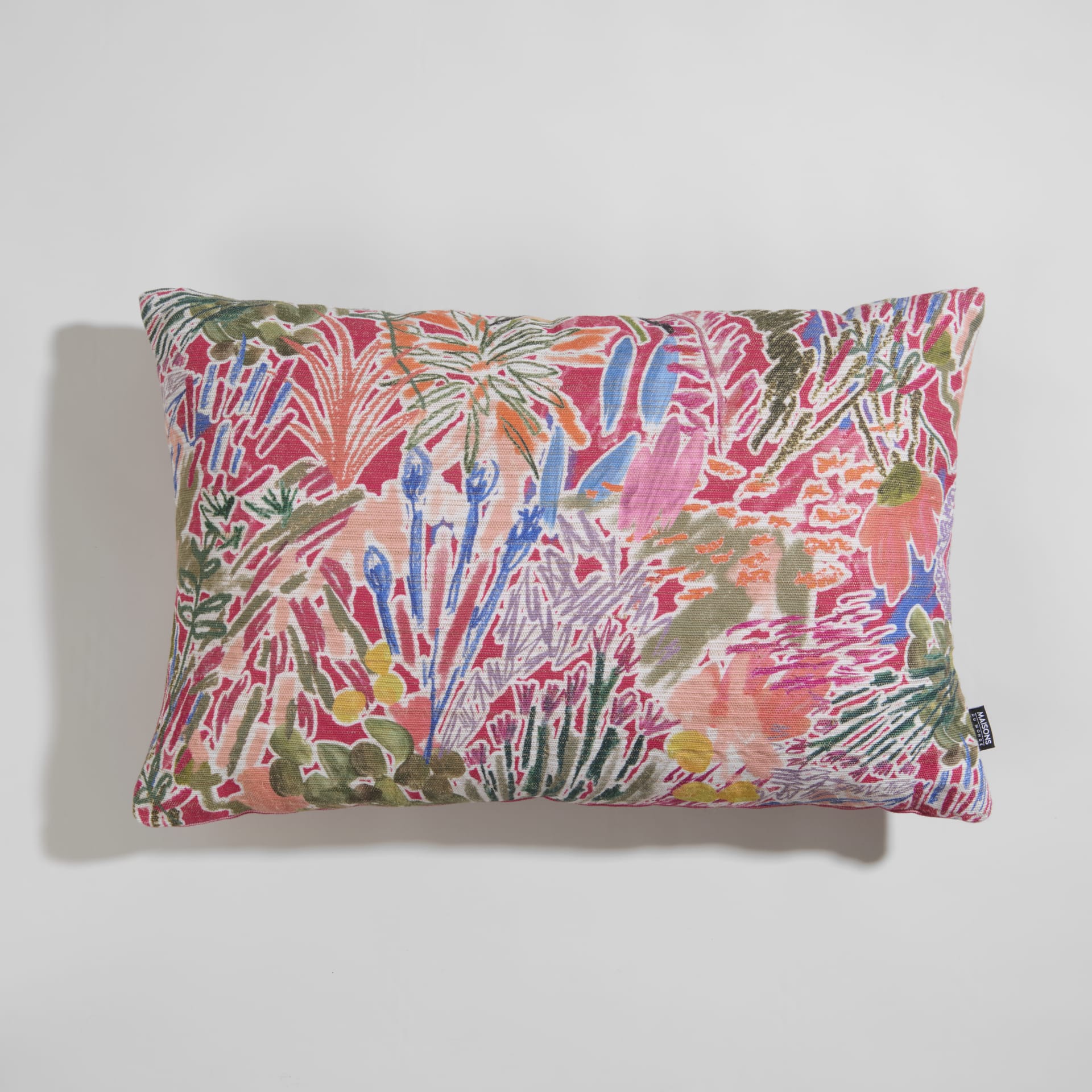 Kissen mit mehrfarbigem Blumenmuster, 60 x 40 Musa