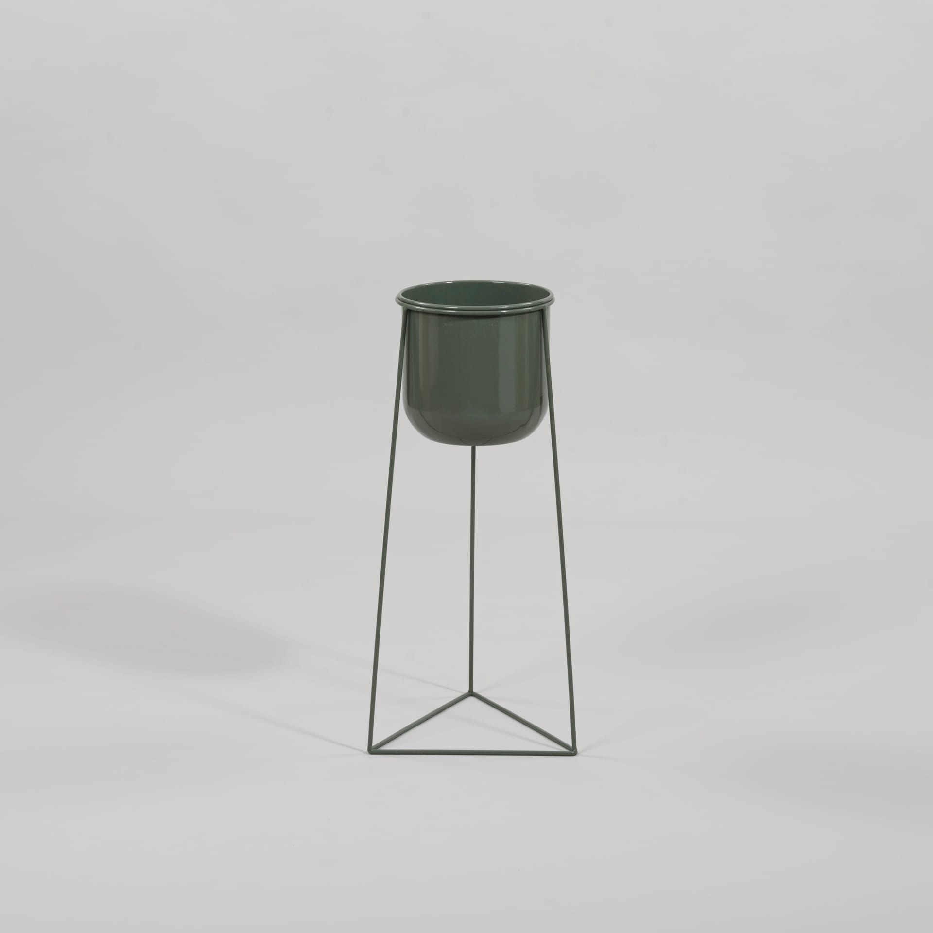 Vaso a bulbo n Vetro con Retro Stand n Legno massello e portautensle n Metallo Rotante per