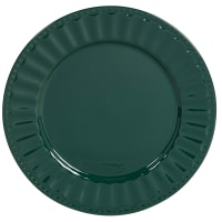 Assiette plate en porcelaine verte-Charlotte