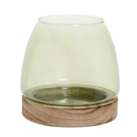 J-Line Photophore Verre Transparent Bord Irrégulier – Grand Modèle Élégant Et Design