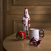 Amore - Set di 2 tazze in gres porcellanato, colore: Bianco