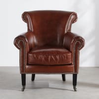 Fauteuil Club Pour Enfant Effet Cuir Vieilli