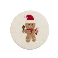 Peluche Bonhomme En Pain D'Épice - Coussin Déco Doux 50x36 Cm - Décoration De Noël, Cadeau Familial Pour Canapé Ou Chambre